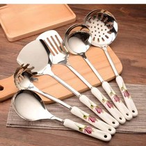 Stainless steel kitchenware spatula set kitchen cooking shovel spoon Colander home anti-scalding full set of cooking utensils