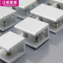 Stainless Steel Solid partition wardrobe plywood glass door buckle bookshelf accessories mirror fixed support glass clip tempered