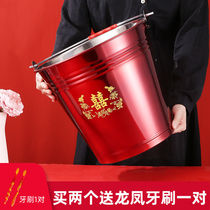 Wedding bucket wedding bucket stainless steel red bucket descendant