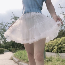 Skirt daily summer jk boneless lolita soft gauze violence adjustable petticoat half-length puffy dress cosplay