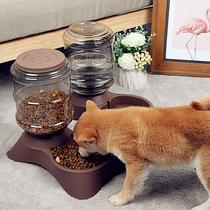 Dog automatic food feeding machine feeding drinking artifact cat cat Basin drinking water large capacity bowl smart pet supplies