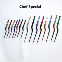Stainless steel hotel western food chef special tweezers food shape plate clip cooking molecular dish plate tool tweezers