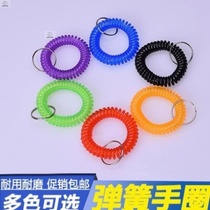 Cabinet key hand ring bracelet bracelet locker hand card Bath swimming pool bathhouse coil spring waterproof