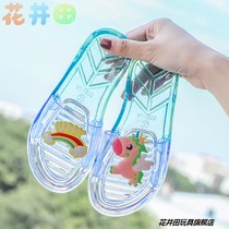 Flagship store summer childrens slippers parent-child girl home leisure flat bottom cool cool girl fashion outside wear soft bottom