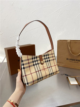 Womens bag 21ss classic check underarm bag war horse mahjong bag in ancient Hand bag