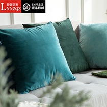 LNNZQZ Sofa Holding Pillow Living-room Light Lavish Nordic Wind Cushions Days Goose suede Pillow Cover Office Waist Rest