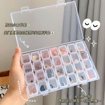 Net red ins Wind transparent jewelry box storage box exquisite portable earrings necklace earrings storage artifact box