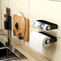 Kitchen tissue rack-free kitchen roll paper frame wall-mounted napkin holder storage rack tissue tray