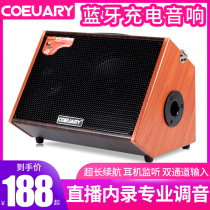 20w60W rechargeable Bluetooth electric guitar speaker acoustic guitar speaker folk song playing and singing sound with distortion instrument speaker