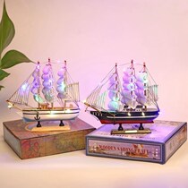 Nordic ins sailing boat model ornaments creative home craft decorations living room one sail downwind birthday gift female