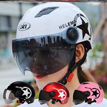 Electric battery car helmet sunscreen summer Four Seasons men and women general Harley motorcycle half helmet gray full helmet helmet