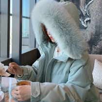 Autumn and winter down jacket women 2021 new long thick casual white duck down Korean fashion knee coat tide