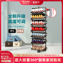 360-degree rotatable frame shoe rack for domestic storage of five gold accessories multifunction mesh red custom-made inner shoe cabinet rack