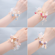 Wedding bride home happy event supplies Daquan wedding wrist flower bride flower senior sense bridesmaid group Super fairy bracelet