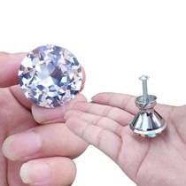 Sofia Wardrobe Door Crystal Pull Handle Modern Minima Eu Style Single Hole Cabinet Drawer Furniture Zinc Alloy Small Handle