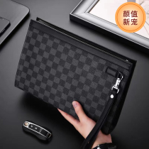 2022 New Red Valley Mens Bag Men Light Extravagant 100 Hitch Large Capacity Hand Grip Bag Checkerboard Plaid Bag Hand Grab Bag Men