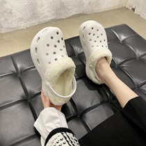 Cave shoes plush inner winter slippers women plus velvet women wear fashion 2021 autumn and winter New plus velvet warm