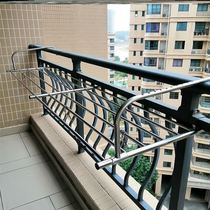Balcony closed artifact stainless steel out of the window clothes drying shoes rack guardrail outside the window window sill width
