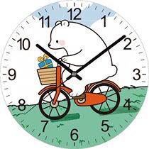 New clock hanging clock decorated cartoon home clock wall free of punch quartz clock silent living room hanging table bedroom available