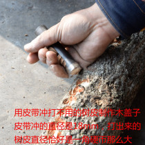 Linden Wood Mushrooms Agaric Punching at the time tool wood lid punching sub wood Hole Instrumental Gardener Garden Post Punching Belt