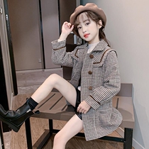 Girl child Daughter Great Clothes Autumn Winter 2021 New Trendy Clip Cotton Small Balsamic Birds gig Lamb Fur Coat