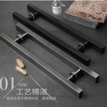 glass door square pipe handle drawing rose gold pushing ramen black titanium gold handle matt black wood door stainless steel handle
