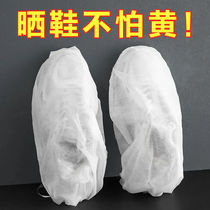 White Shoes Anti-Yellow Bag Non-woven Fabric Suntan Small White Shoe Protection Anti-Moisture Anti-Dust Bag Shoes Bag Cashier Bag Beam Opening With Pumping Rope