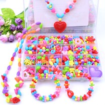 Children Strings Beads Toy Suit Creative Gift Girl Diy Hand Puzzle Wearing Beads Necklace Jewellery Kindergarten