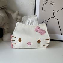 Cartoon cute pink ktcat paper bag cute leather girl heart tissue bag paper box towel box set
