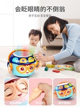Childrens tumbler hand drum puzzle education early education 0-1 year old baby music beat drum 3-6 months baby toy