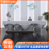 Special-shaped glass fiber reinforced plastic reception desk creative minimalist modern beauty salon cashier counter hotel sales bar customization