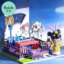 Rolife Ruolai ancient style handmade DIY National style hut this evening he model Nancis home holiday gift