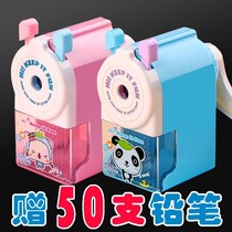 Pupil pencil sharpener children pencil sharpener automatic lead hand crank pen knife cute pencil pen planer