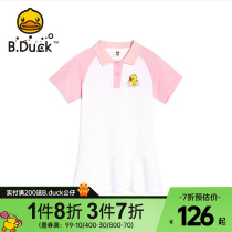 bduck small yellow duck child clothing pro-daughter dress female dress 2022 summer casual fashion girl skirt polo dress
