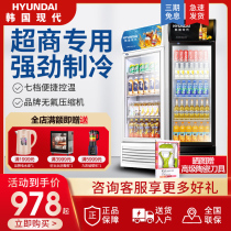 South Korea Modern Display Cabinet Refrigerated Commercial Straight Cold Single Door Standing Ice Cabinet Beverage Preservation Beer Cabinet Supermarket Fridge