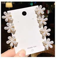 Korean version of net red super fairy temperament headgear hair accessories small flowers Pearl hairclip grab clip 01