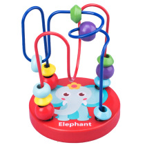 Mini cartoon animal small beads 0 18 wooden toys 1-4 years old early education educational childrens toys street stall supply