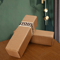 Red Wood Sofa Armrest Pillow New Chinese Vintage Ice Vines Webbing Webbing Sponge Strip Pillowed Bed Head Back Cushion Lark
