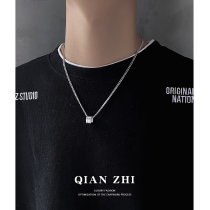 Mens necklace mens tide niche design sense high-grade sense titanium steel pendant hip hop collar chain tide brand versatile sweatshirt chain