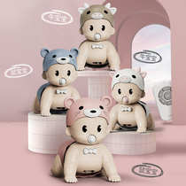 Baby learned to crawl toys electric climb doll guide 6 months 3 up 5 dolls crawling training crawling artifact 7 baby