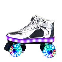 Charging roller skates for childrens beginners double-row Skates roller Skates roller skates four-wheel skates glowing sneakers cool and handsome