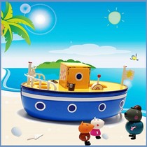 Submarine toy childrens ship model warship large fire boat Marine Police cruise ship alloy puzzle early education speedboat