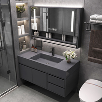 Light luxury slate one basin bathroom cabinet combination simple modern bathroom hand wash basin bathroom washbasin