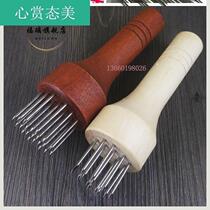 Fried meat Tool Steak Needle Mask Machine Small Punch Breaker Tempered steak hammer stainless steel insert fork