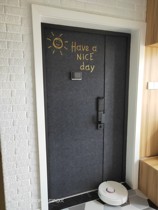 Nordic self-adhesive felt door sticker anti-theft door felt door renovation and color change wood grain decorative paste soundproofing