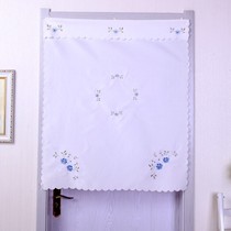 Partition curtain bedroom bathroom white hotel long and short toilet Kitchen restaurant half curtain half curtain fabric home