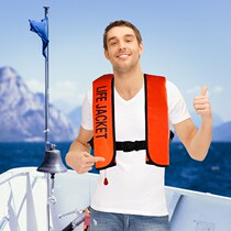 Adult portable automatic inflatable life jacket fishing adult professional marine buoyancy survival summer thin car