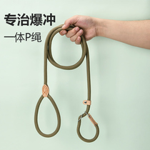 Dog traction rope P rope P chain large dog explosion-proof punching dog rope small and medium dog Kirkelabrador dog chain