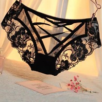Poetic total order preferably (Sexy goddess) No-mark embroidered hollowed-out ladys underpants low waist triangular pants Feel little music