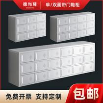 304 Stainless Steel Employee Shoe Cabinet Decontamination Workshop Single-Sided Changing Shoes Bench Factory Laboratory With Door Locker Room Cabinet